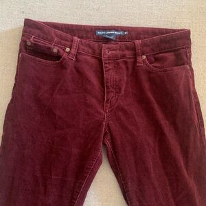 Ralph Lauren Sport Burgundy Corduroy Pants